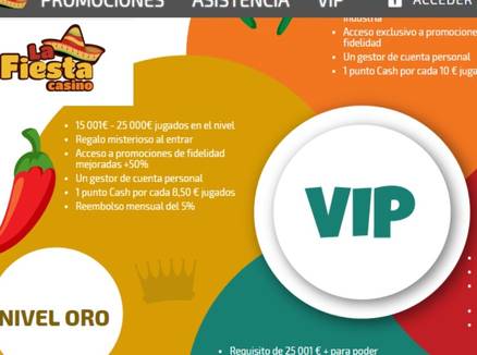 VIP La Fiesta Casino Promociones